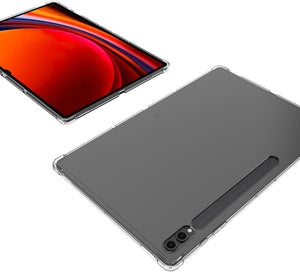 Shockproof Bumper Back Cover for Samsung Galaxy Tab S9 Plus 12.4 inch Case TPU Silicon Transparent Cover S9+ Original Product Front View - OnlineExpo.pk