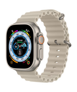 44mm-45mm-49mm Ocean Band Smartwatch Strap For Apple Watch - Starlight Original Product Front View - OnlineExpo.pk
