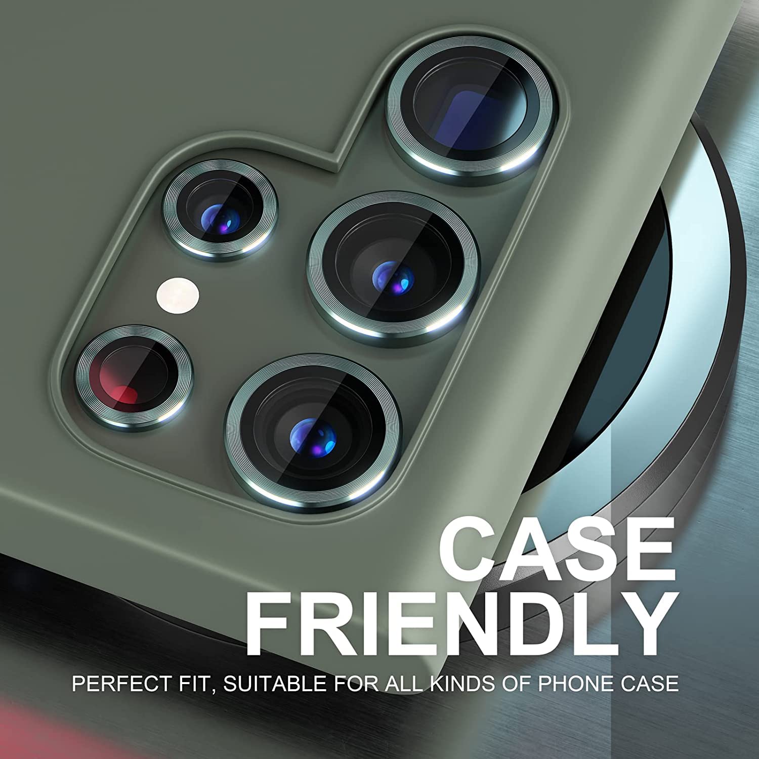 Samsung Galaxy S23 Ultra 3D Back Camera Lens Protector Green View 2 - OnlineExpo.pk
