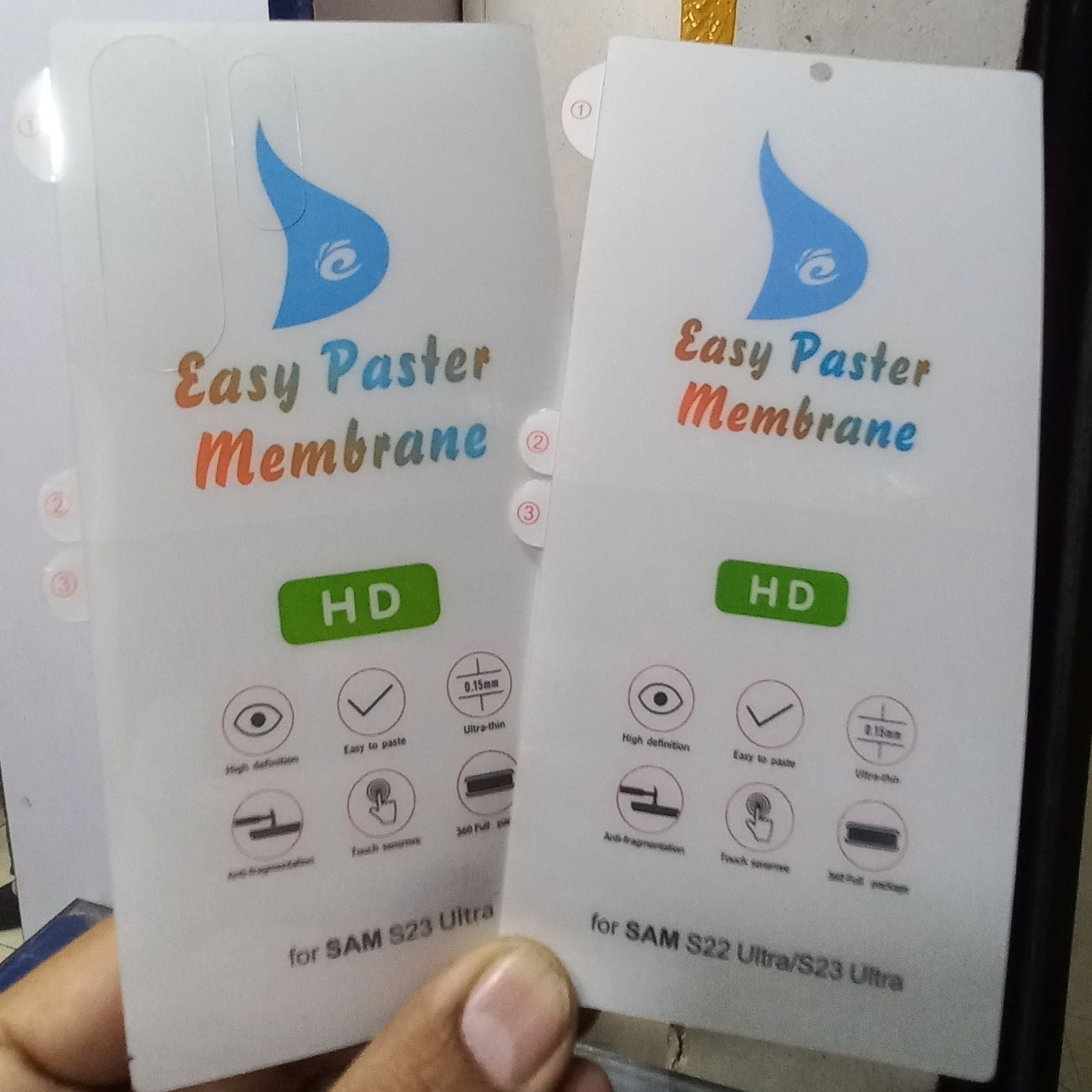 Unbreakable Membrane Protector for S23 ultra Front and back Screen Protector Original Product Front View - OnlineExpo.pk