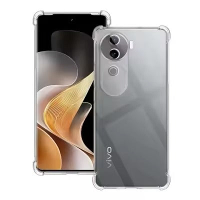 Bumper Back cover VIVO V40E Transparent with Camera protection soft jelly material Original Product Front View