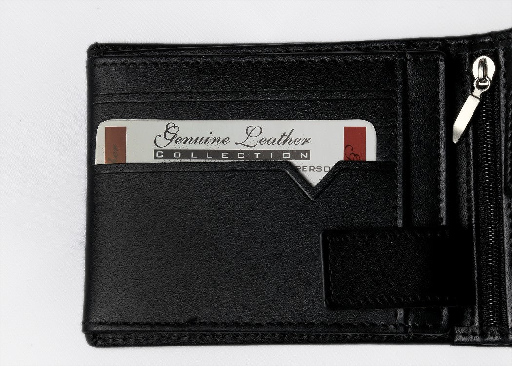 Original Leather Wallet for Men (Black) View 7 - OnlineExpo.pk