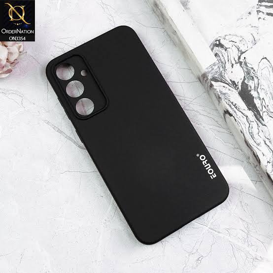 Black Eouro Soft Silicone Back Cover for Samsung S24 FE View 2 - OnlineExpo.pk