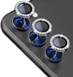Camera protector Diamond Camera Lens Protector for Samsung S25 S25 Plus S25 Ultra Silver Black View 2 - OnlineExpo.pk