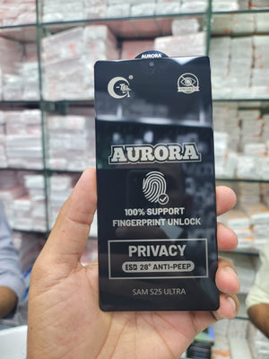 AURORA 9D Privacy Glass Screen Protector for Samsung S25 Ultra Original Product Front View - OnlineExpo.pk
