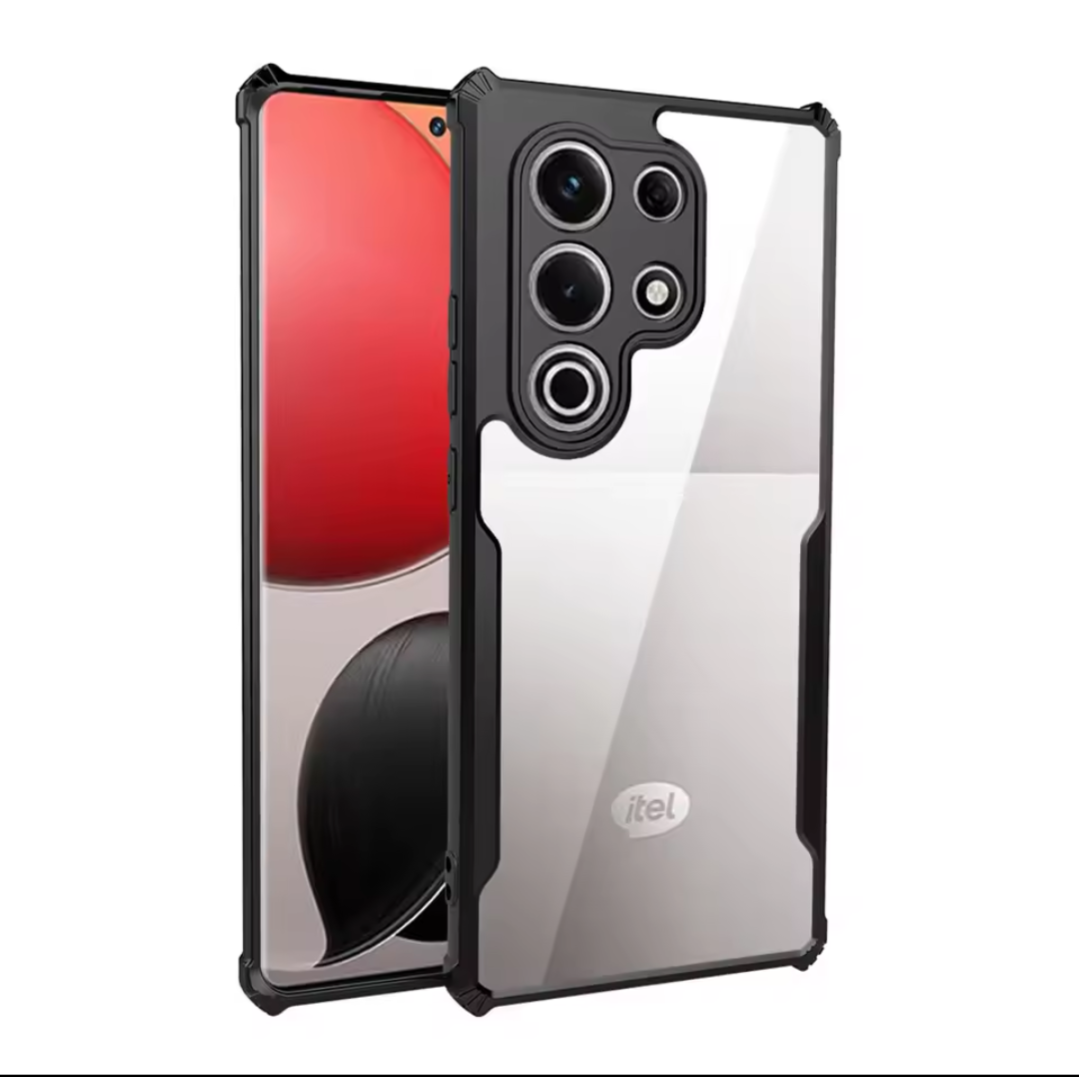 Ipaky Shockproof Hybrid Armor Back Cover for itel s26 ultra itel s25 ultra itel s23 itel s24 itel s25 itel power 70 itel A80 itel A90 itel A100 City 100 Original Product Front View - OnlineExpo.pk