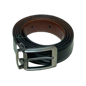 2 in 1 Double Sided Black and Brown Leather Belt for Men. View 2 - OnlineExpo.pk