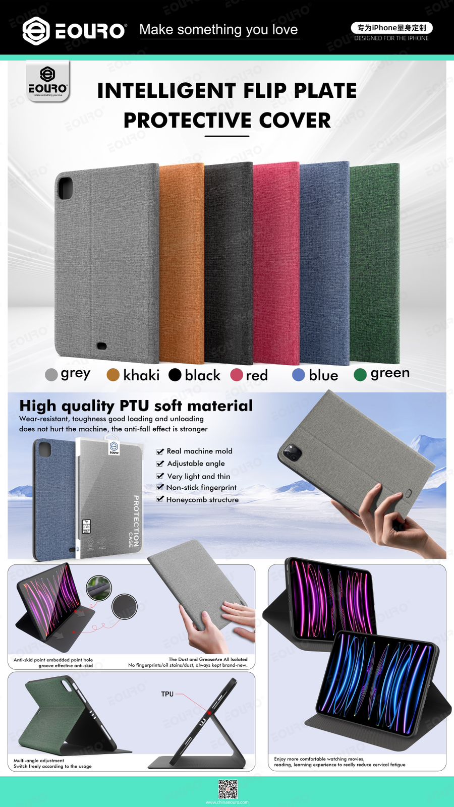 Eouro Book Cover for Samsung Galaxy Tab A7 Lite 8.7 2021 SM-T220 |T225 Eouro Book cover View 2 - OnlineExpo.pk