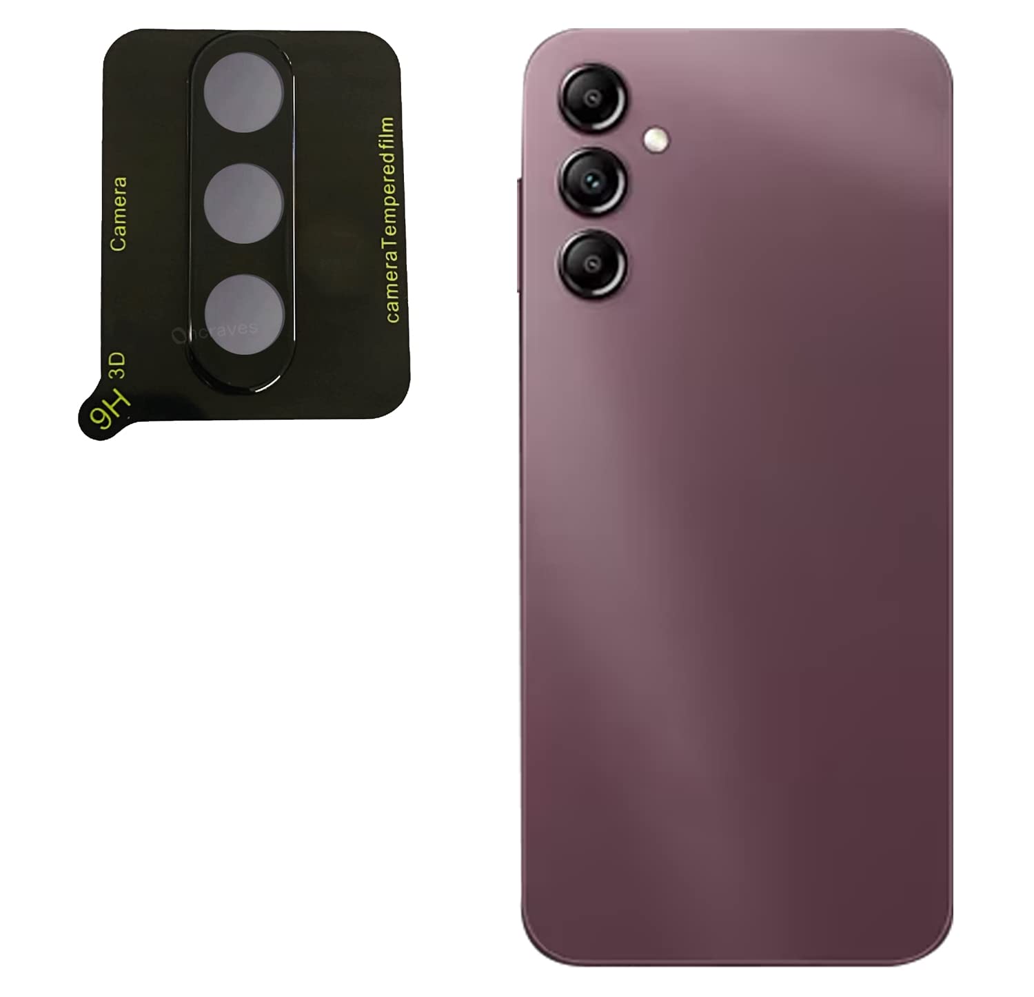 3D Camera Glass Protector for Samsung A14 5G Tempered Full Cover Original Product Front View - OnlineExpo.pk