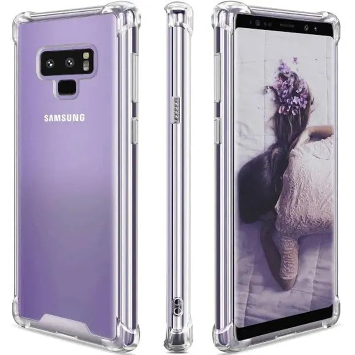 Bumper Back cover Samsung NOTE 9 Transparent with Camera protection soft jelly material Original Product Front View
