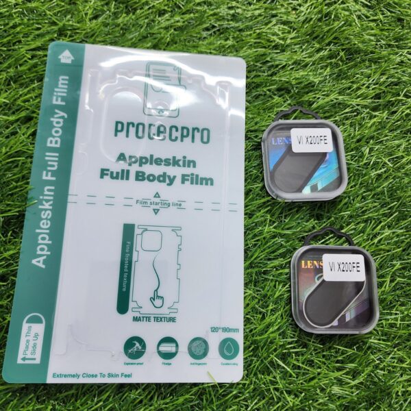 Camera Lens Protector for Vivo X200 FE Camera Protector Black Silver Original Product Front View - OnlineExpo.pk