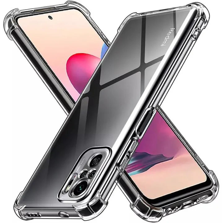 Bumper Back cover REDMI NOTE 10 PRO Transparent with Camera protection soft jelly material Original Product Front View