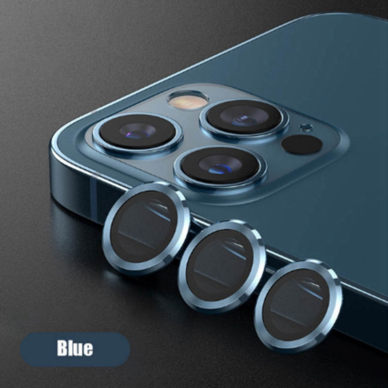 iPhone 15 Pro / iPhone 15 Pro Max AR / AF Ring Lens Protector - Blue Titanium Original Product Front View - OnlineExpo.pk