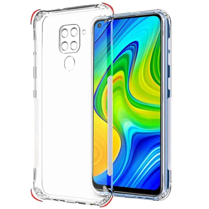 Bumper Back cover REDMI 9 Transparent with Camera protection soft jelly material Original Product Front View - OnlineExpo.pk