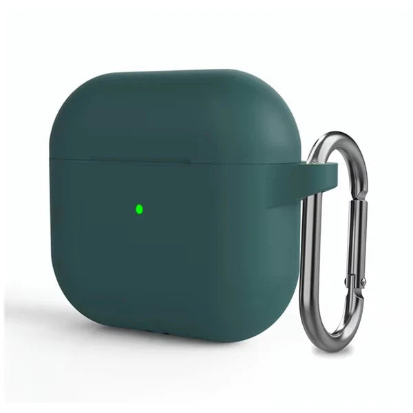 Soft Silicone Cover for Airpods 4th Generation With Hanging Ring Original Product Front View - OnlineExpo.pk