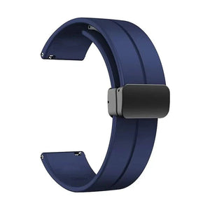 22mm Magnetic D-Buckle Silicone Watch Strap Universal strap View 3 - OnlineExpo.pk