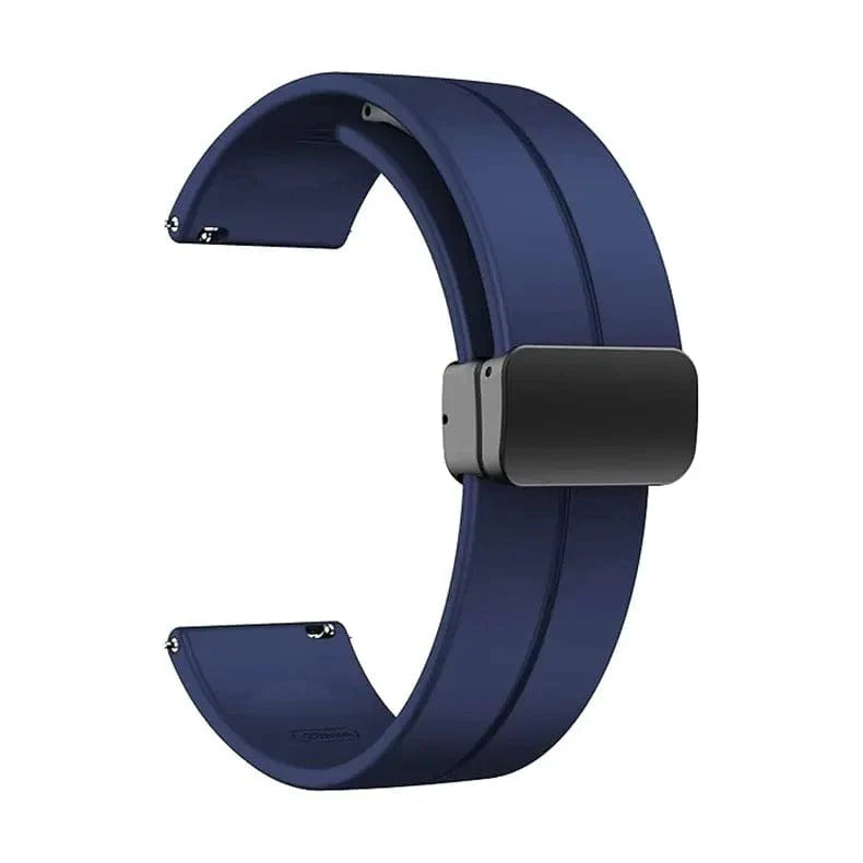 22mm Magnetic D-Buckle Silicone Watch Strap – Sveston / Zero / Haylou Solar / Samsung / Amazfit & More View 4 - OnlineExpo.pk