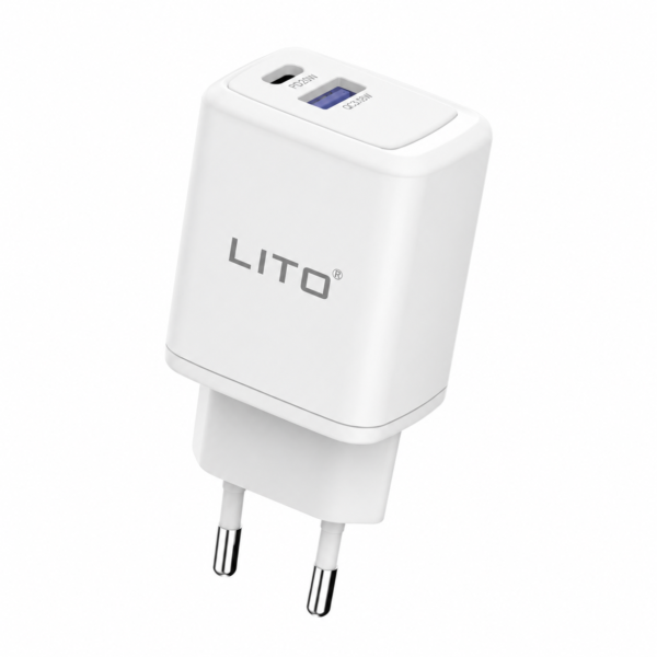 LITO 20W USB-A and Type-C Charger | Fast PD Charger – LITO Original Product Front View - OnlineExpo.pk