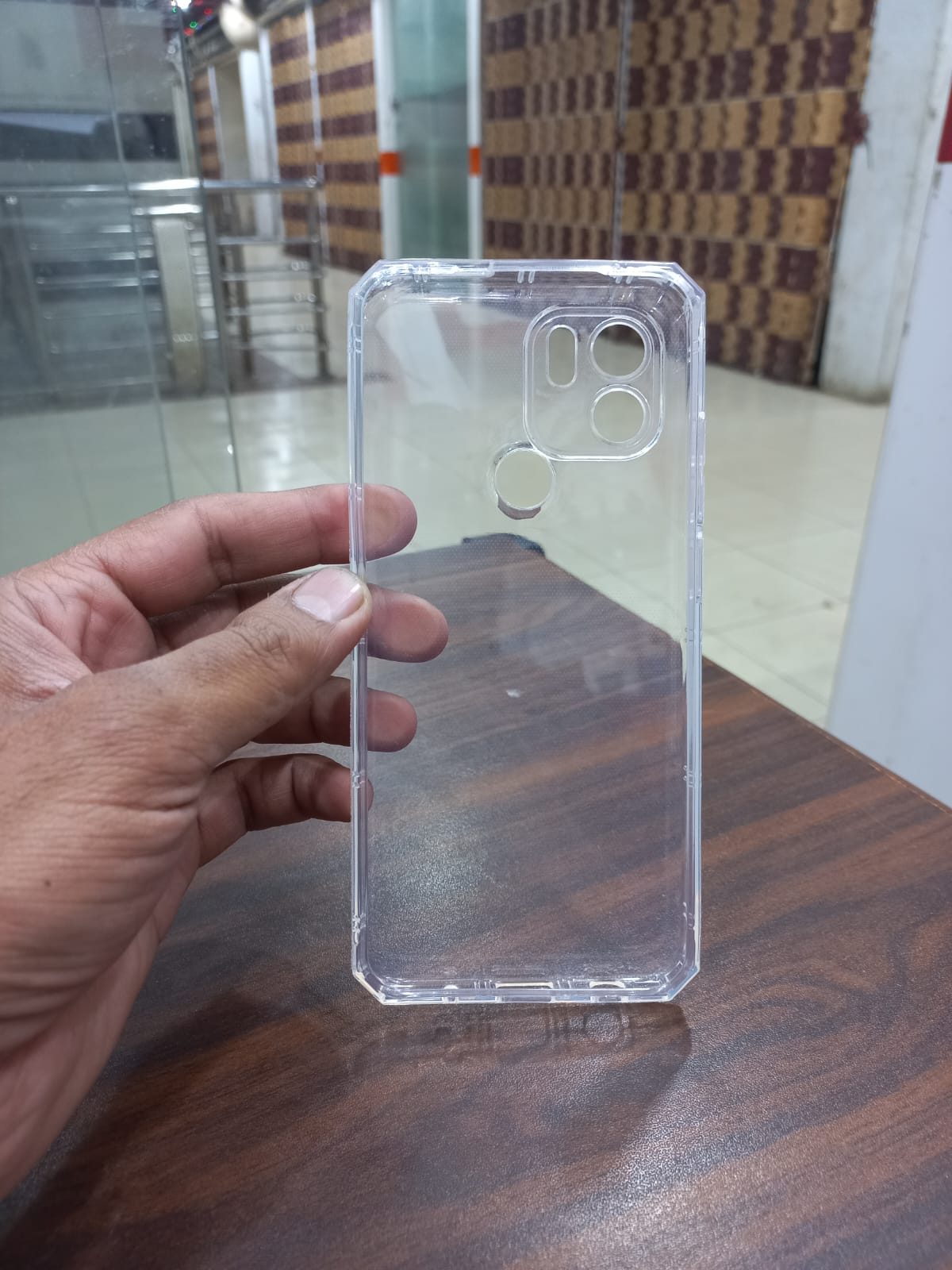 Back cover Redmi A1 PlusTransparent with Camera protection soft jelly material View 2 - OnlineExpo.pk