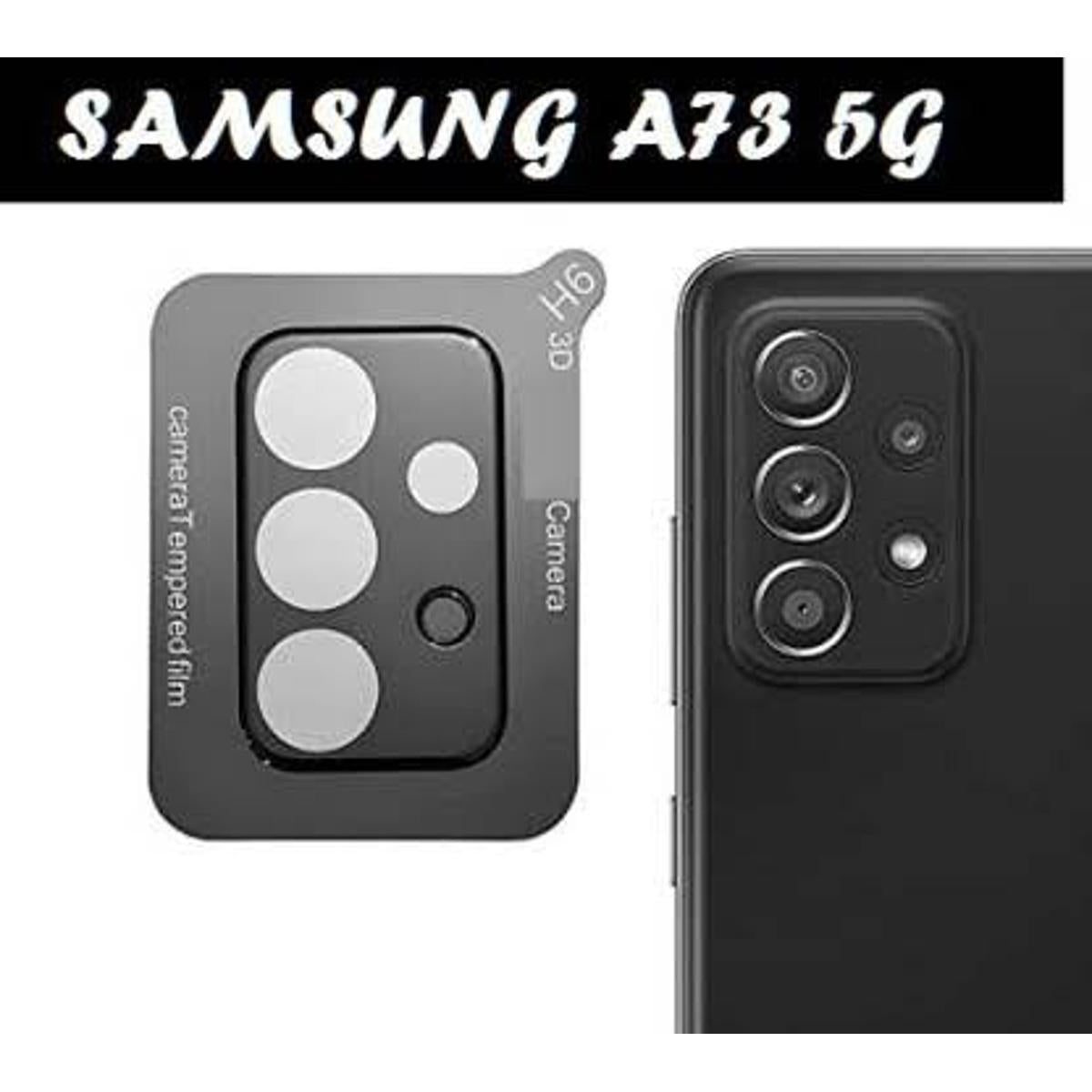Samsung A73 Camera Glass Lens Protector Tempered Full Cover Original Product Front View - OnlineExpo.pk