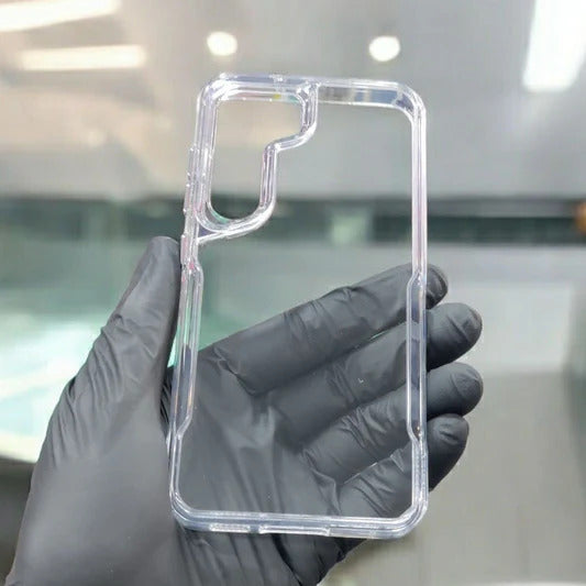 Spigen Cover Samsung S23 Ultra Quartz Hybrid Glass Back Case with Drop Protection Crystal Clear Original Product Front View