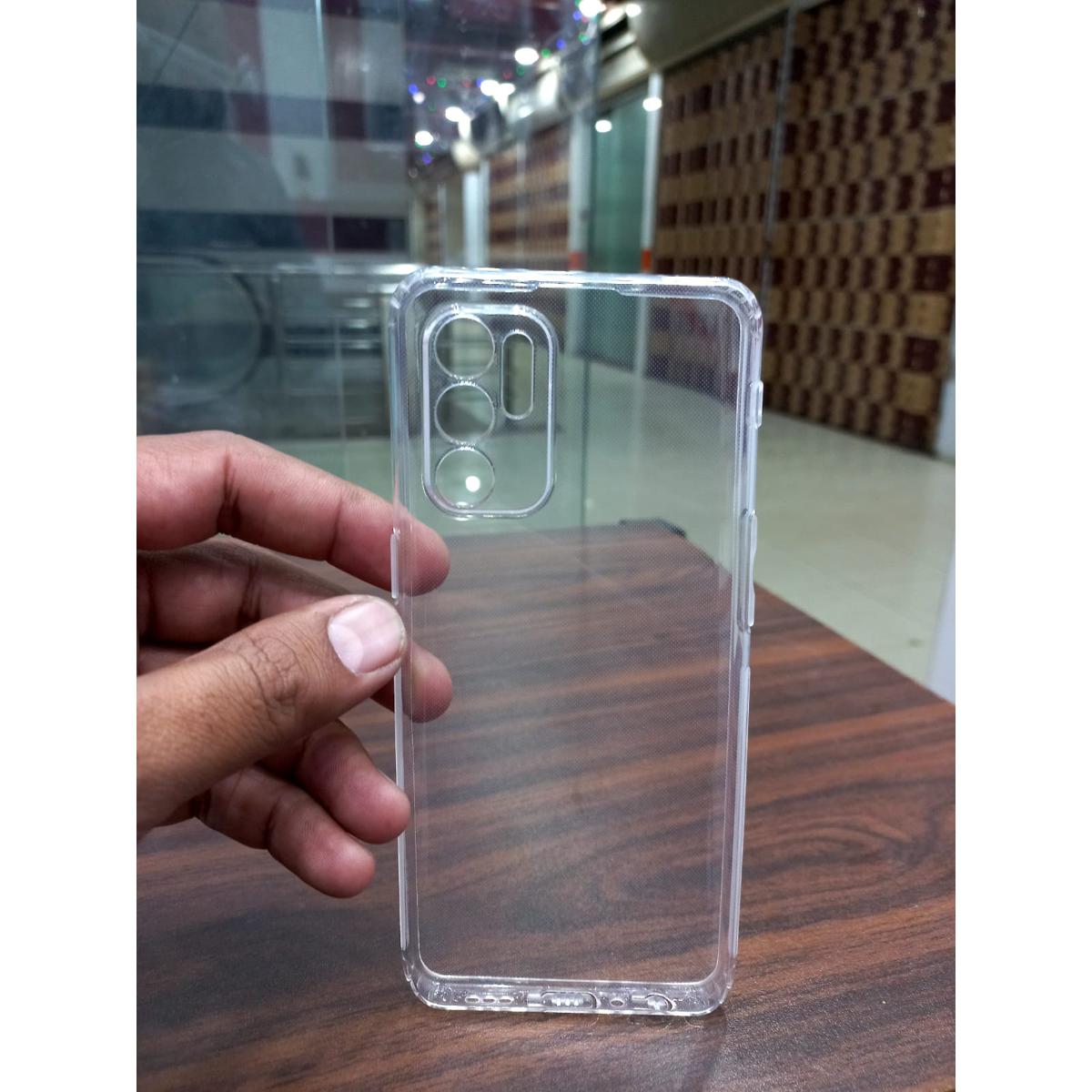Jelly cover for Oppo Reno 6 Transparent with Camera protection Dust Proof Cap Original Product Front View - OnlineExpo.pk