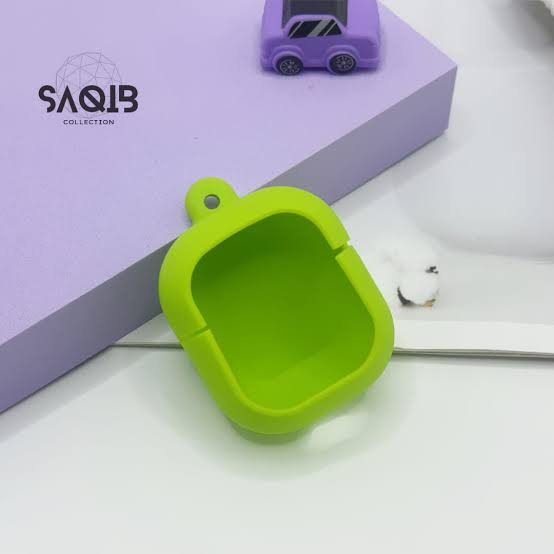 Soft Silicone Cover for Air-31 earbuds Case for Air 31 Parrot Green Original Product Front View - OnlineExpo.pk