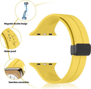 Apple Watch Magnetic D-Buckle Silicone Sport Band – 42mm/44mm/45mm/49mm (Series 1–11, SE &amp; Ultra) View 20 - OnlineExpo.pk