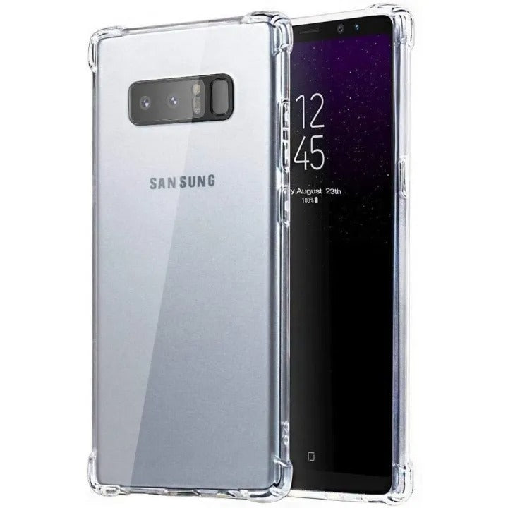 Bumper Back cover Samsung NOTE 8 Transparent with Camera protection soft jelly material Original Product Front View