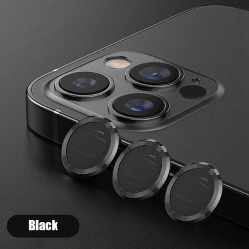 15 Pro Camera Lens Protector Black Titanium Original Product Front View - OnlineExpo.pk