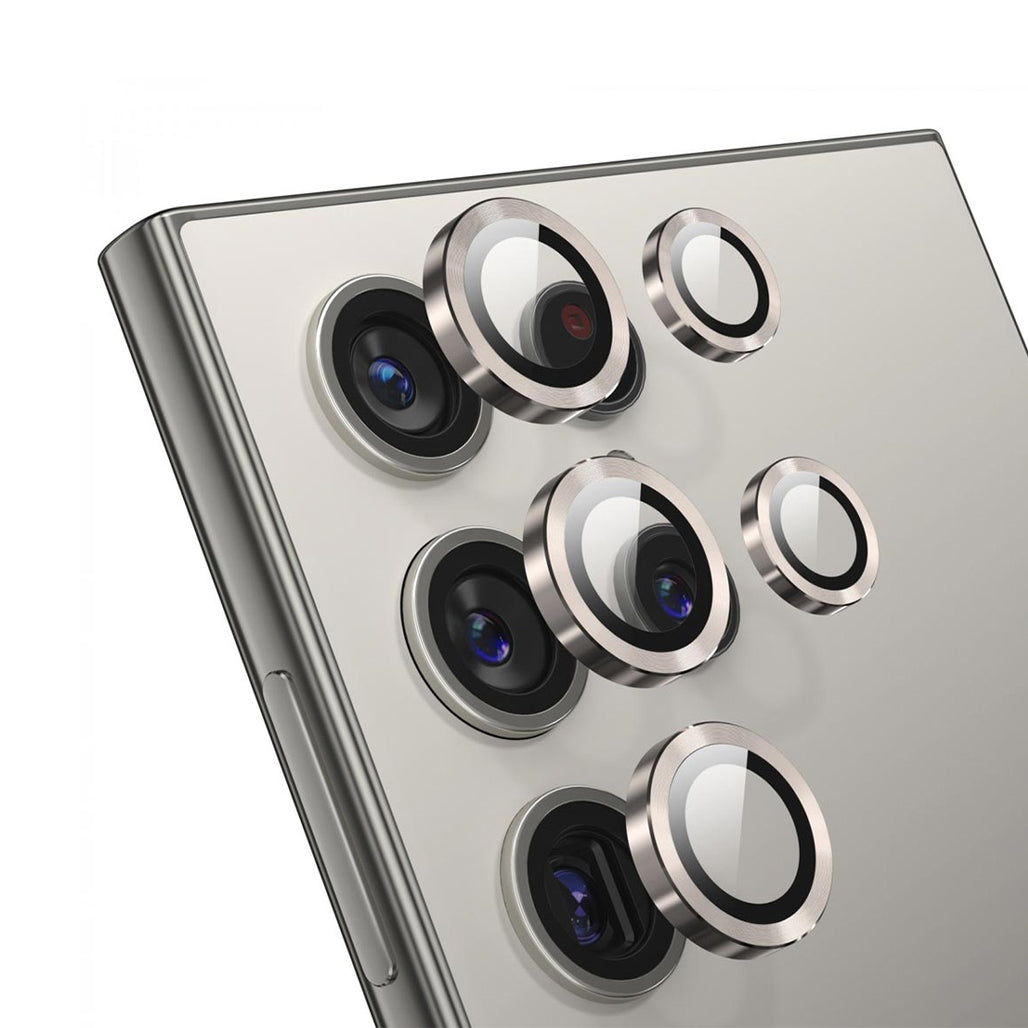 Camera protectot Samsung Galaxy S24 Ultra 3D Back Camera Protector Grey Titanium Original Product Front View - OnlineExpo.pk