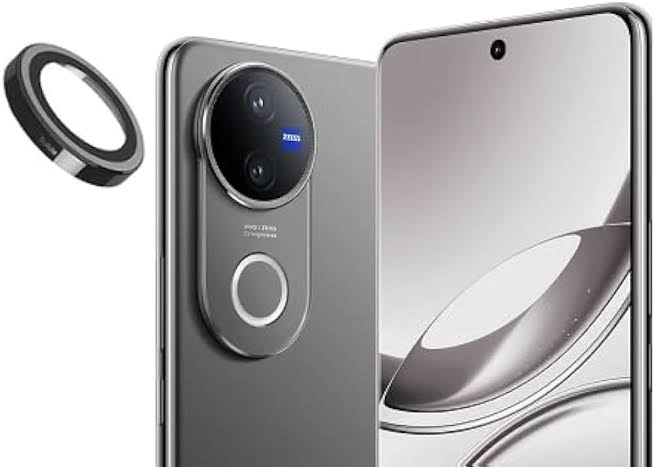 Black Camera lens protector Camera Lens Protector for Vivo V50 Camera Protector Original Product Front View - OnlineExpo.pk