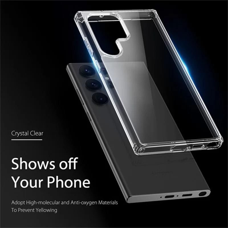 Eouro Soft Silicone cover Samsung S23 Ultra Transparent View 3 - OnlineExpo.pk