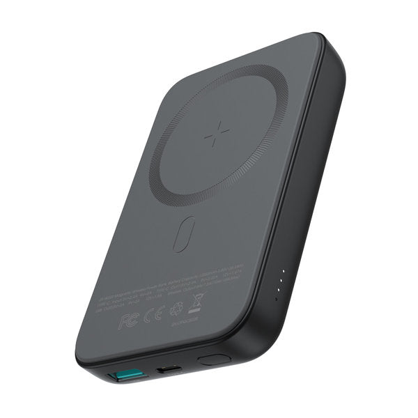 JOYROOM JR-W020 20W Mini Magnetic 10000mAh Wireless Powerbank - Black Original Product Front View - OnlineExpo.pk