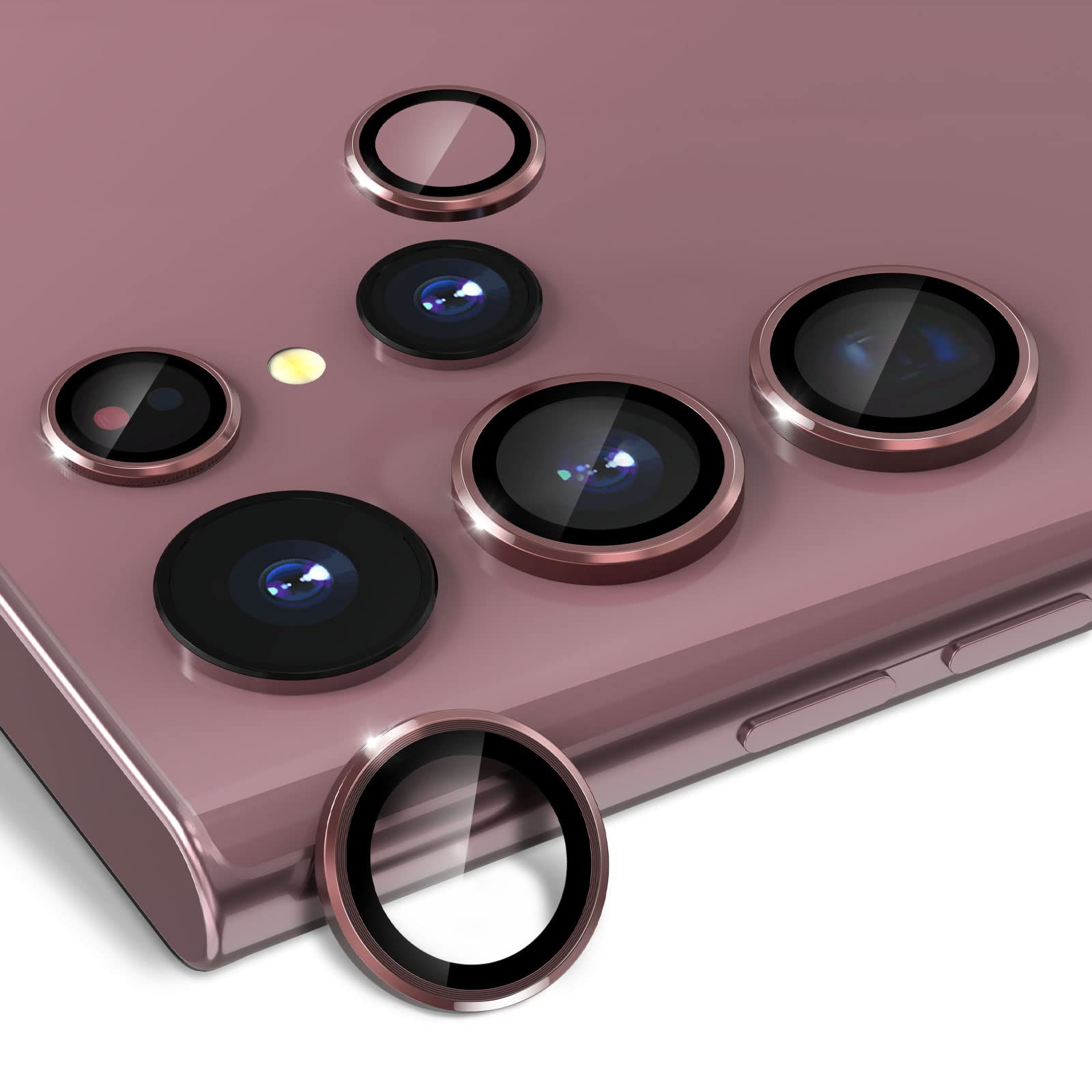 Samsung Galaxy S22 Ultra 3D Back Camera Protector Burgandy View 2 - OnlineExpo.pk