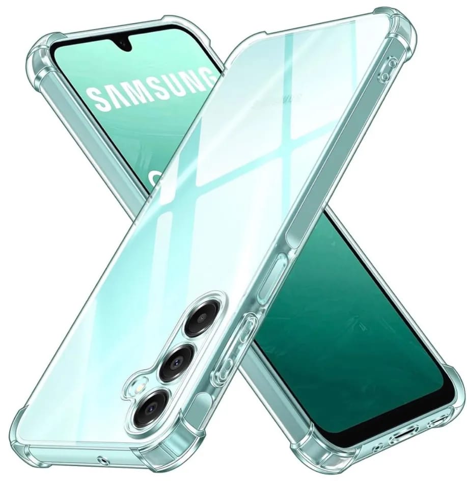 Bumper Back cover Samsung A17 Transparent with Camera protection soft jelly material Original Product Front View - OnlineExpo.pk