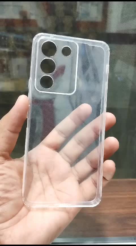 Soft Jelly cover v29e 5G Transparent with Camera protection Dust Proof Cap (No edges) Original Product Front View - OnlineExpo.pk