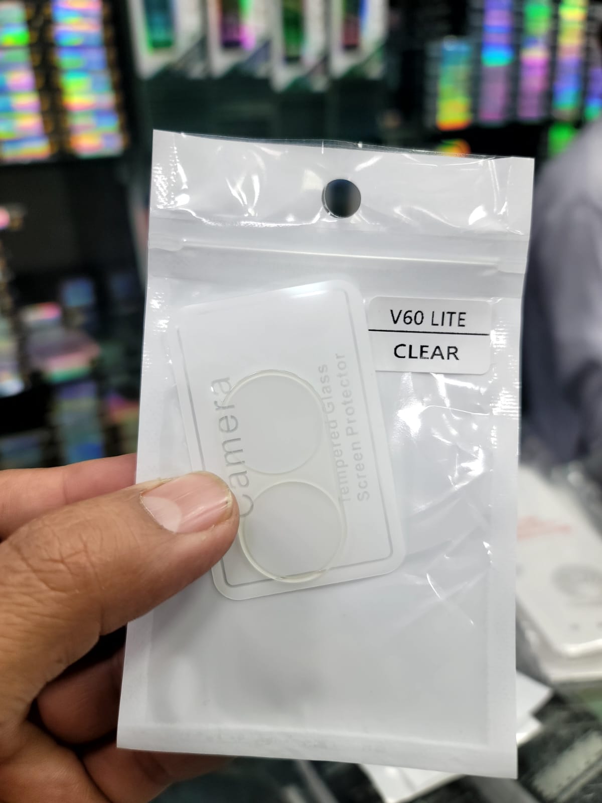 9H Premium Quality Camera Protector for Vivo V60 Lite Transparent Original Product Front View - OnlineExpo.pk