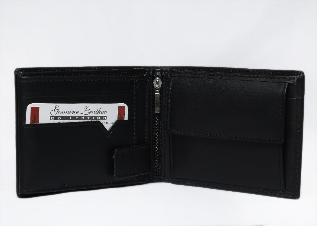 Original Leather Wallet for Men (Black) View 4 - OnlineExpo.pk
