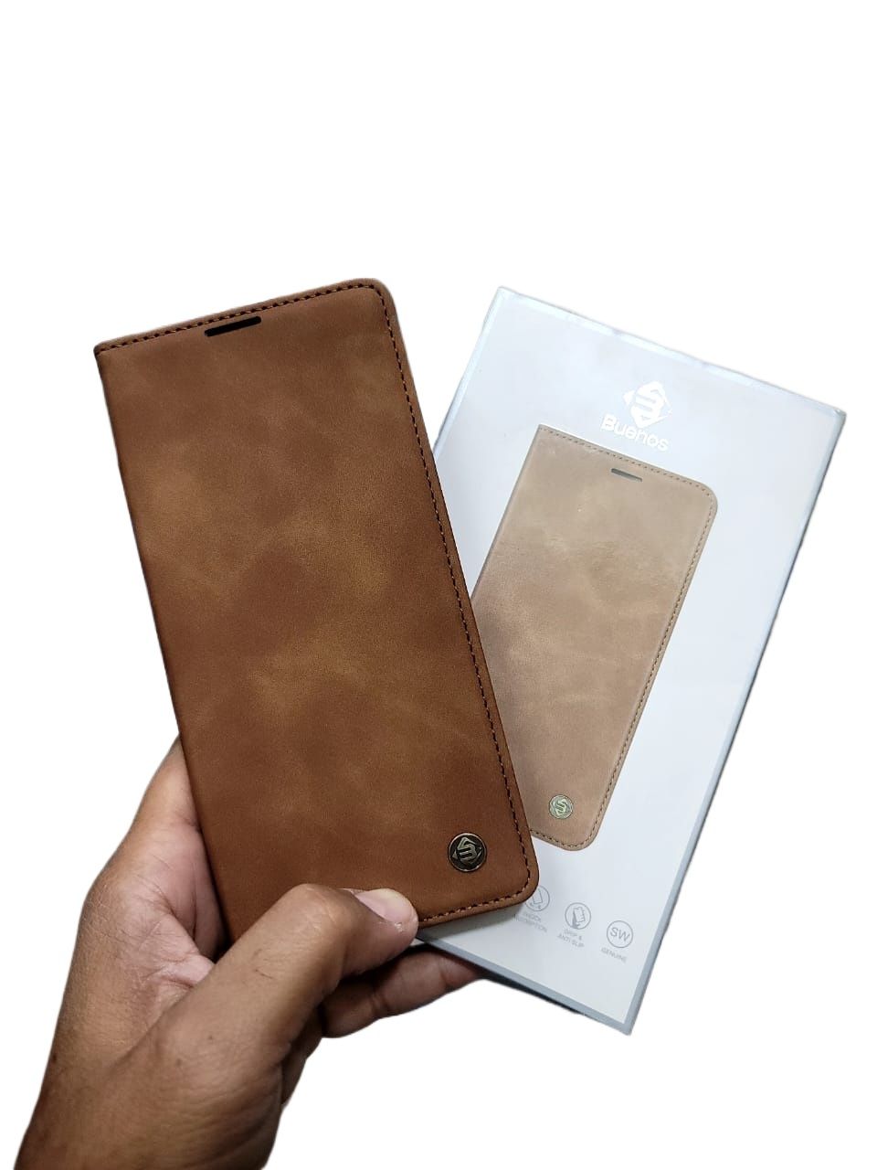 Classic Leather Rich Boss Wallet Magnetic Flip Book Case for Pixel 6 Pixel 6A Pixel 6 Pro Pixel 7 Pixel 7 Pro Pixel 8 Pixel 8 Pro Original Product Front View - OnlineExpo.pk