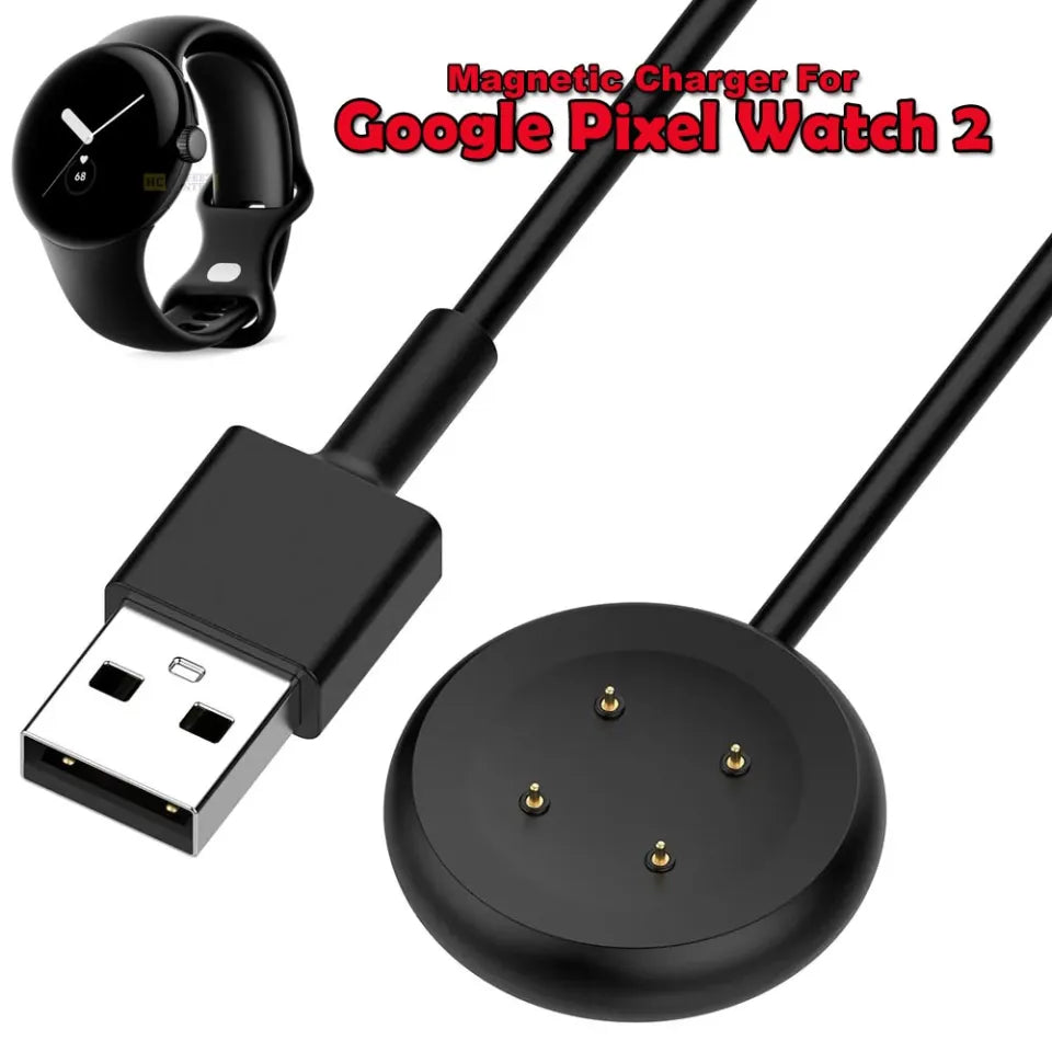 Google Pixel Watch 2 USB Magnetic Charger Original Product Front View - OnlineExpo.pk