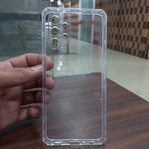 Back cover Samsung galaxy A32 Transparent with Camera protection soft jelly material Original Product Front View - OnlineExpo.pk
