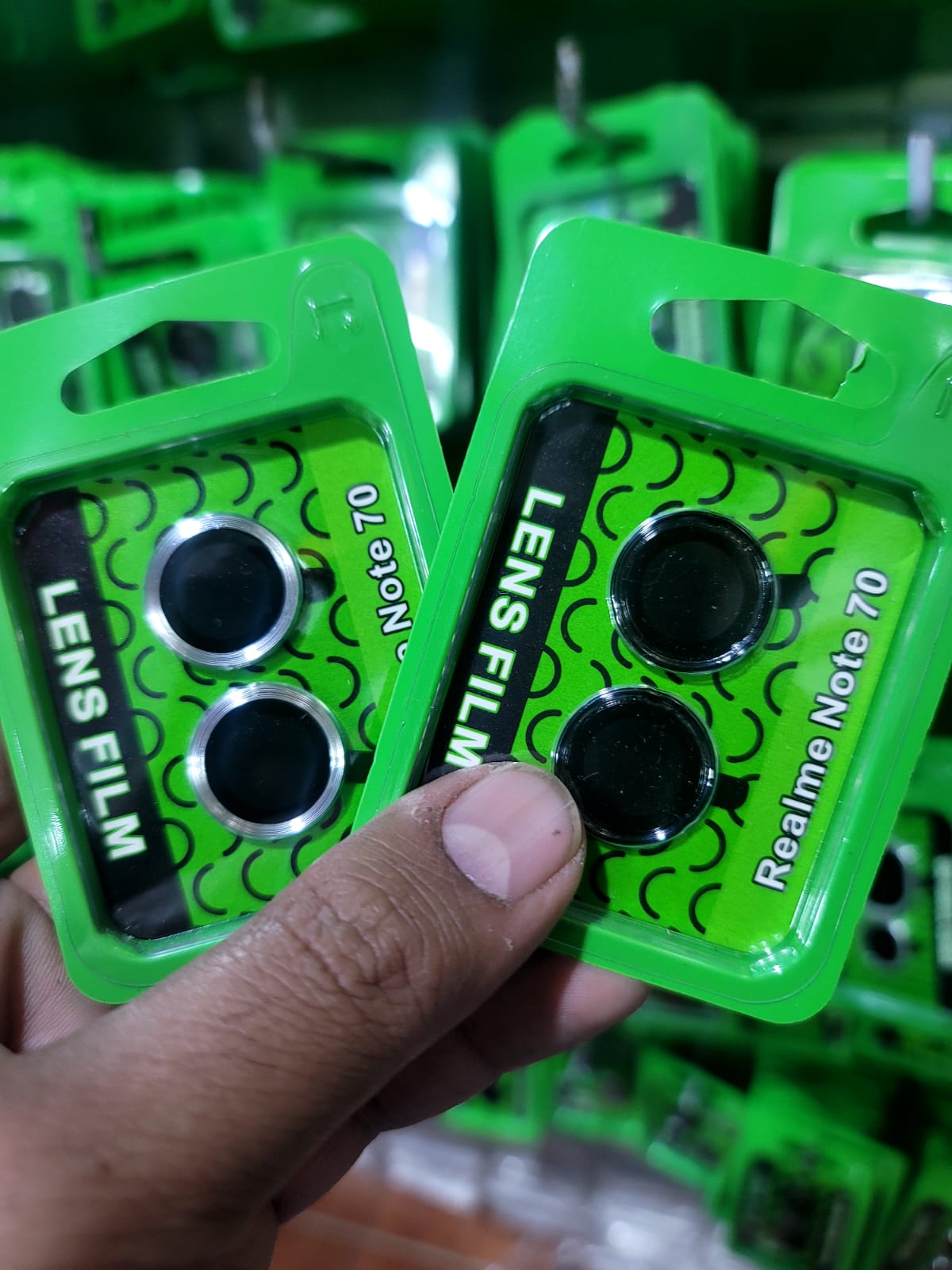 Camera Lens Protector for Realme Note 70 Black Silver Original Product Front View - OnlineExpo.pk