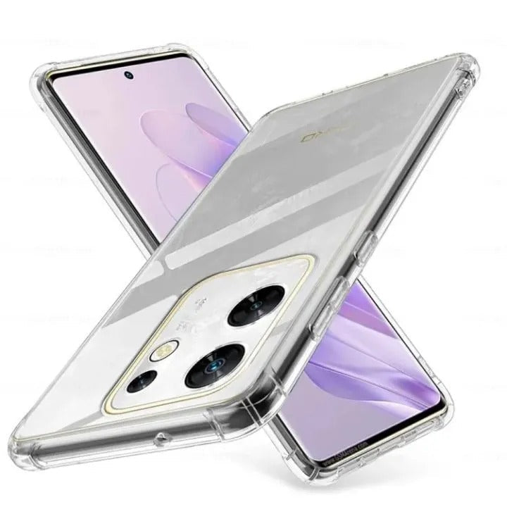 Bumper Back cover INFINIX ZERO 30 Transparent with Camera protection soft jelly material Original Product Front View