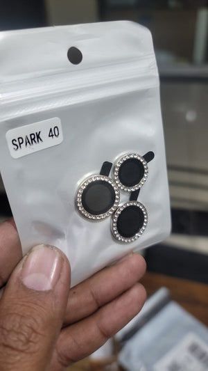 Camera protector Diamond Camera Lens Protector for Tecno Spark 40 Silver Blue View 4 - OnlineExpo.pk