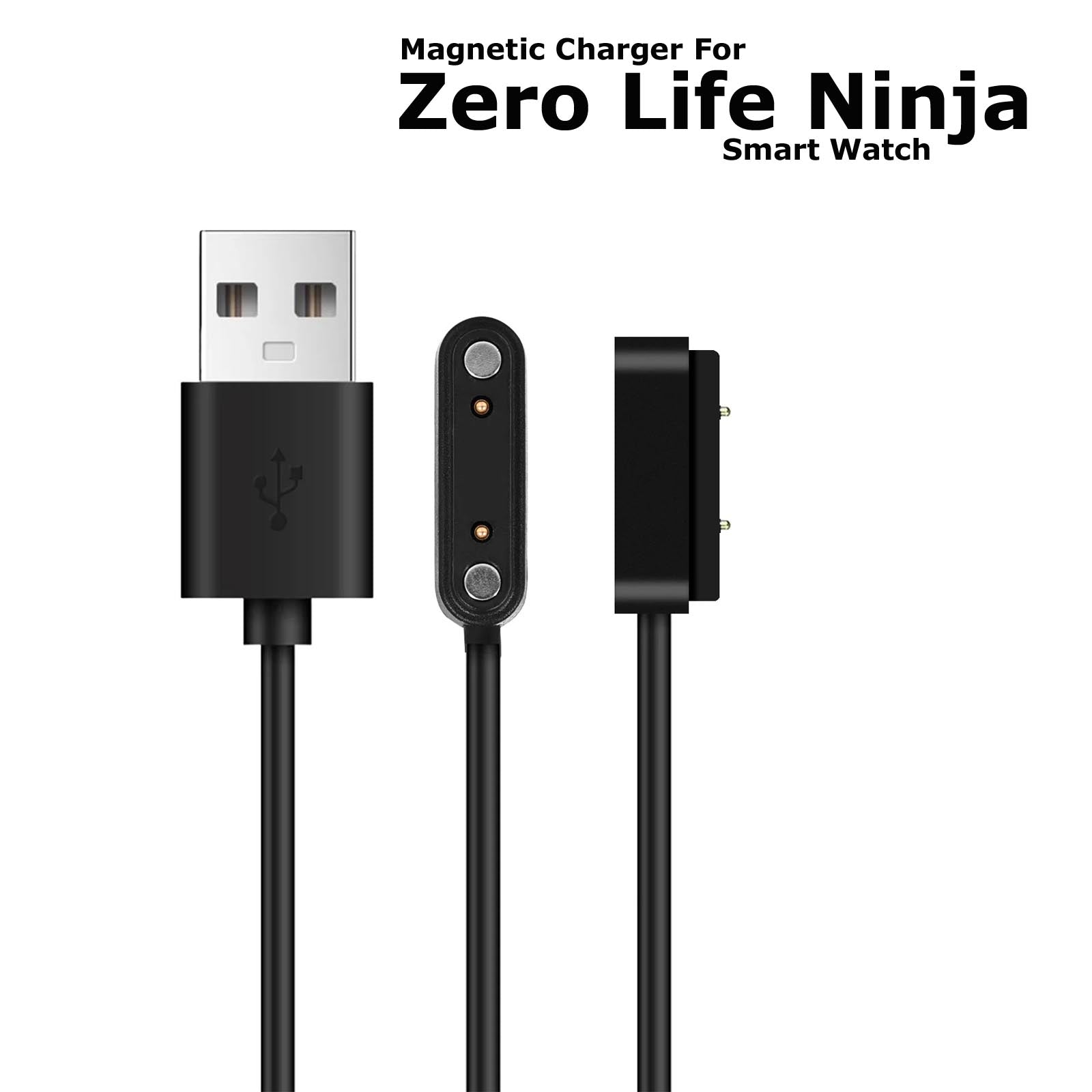 Magnetic Charger For Zero Life Style Ninja and Delta Smart Watch Original Product Front View - OnlineExpo.pk