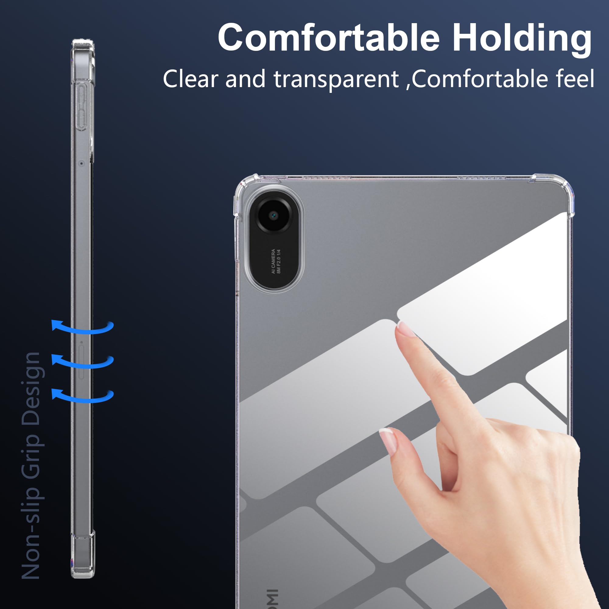 Shockproof Bumper Back Cover for Mi Redmi Pad 2 11 inch 2025 Case TPU Silicon Transparent Cover View 2 - OnlineExpo.pk