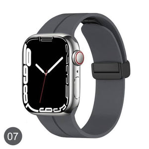 Apple Watch Magnetic D-Buckle Silicone Sport Band – 42mm/44mm/45mm/49mm (Series 1–11, SE &amp; Ultra) View 19 - OnlineExpo.pk