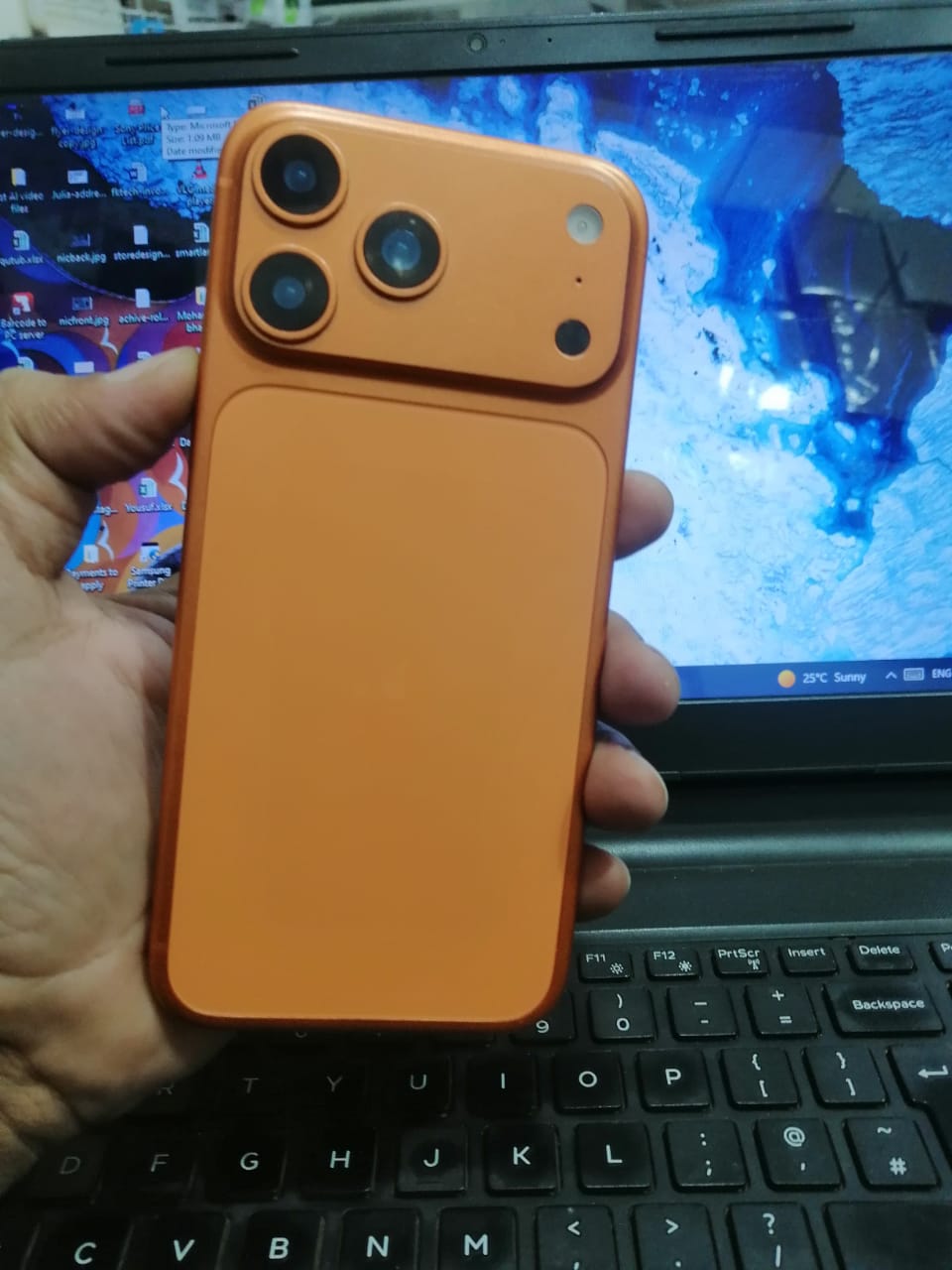 iPhone 17 Pro Max Dummy Model - Cosmic Orange Non-Working Display Unit Original Product Front View - OnlineExpo.pk