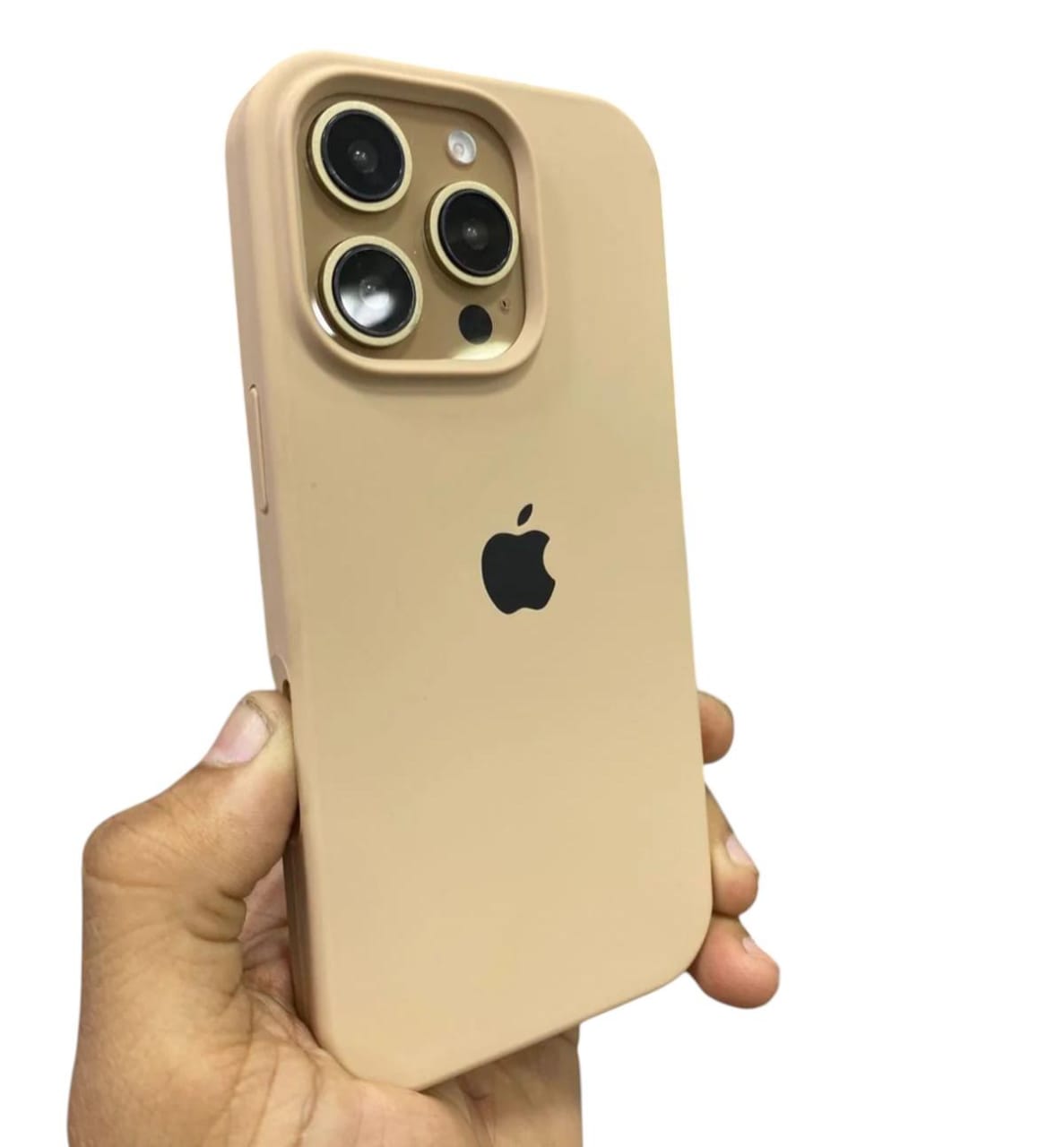 iPhone Desert Titanium Liquid Silicone Case - Soft Touch & Stylish Original Product Front View - OnlineExpo.pk